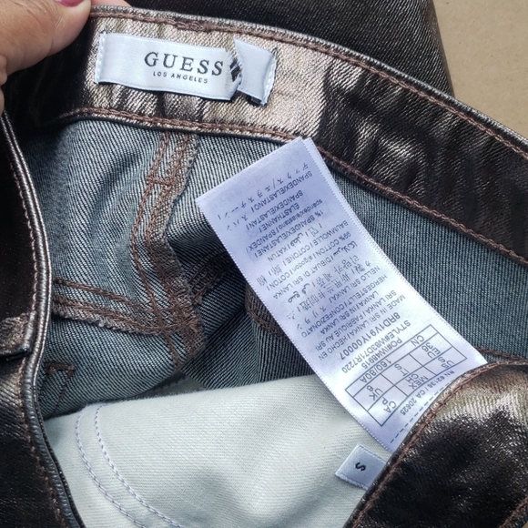 NEW GUESS Shiny Metallic Body Skirt SZ S - Picture 8 of 8